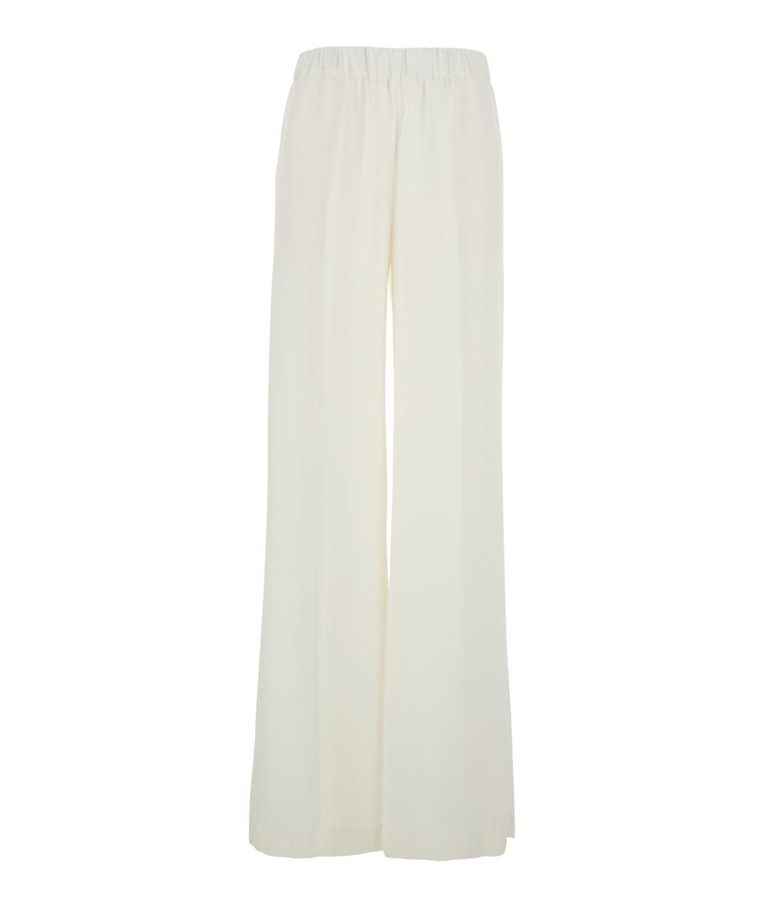 P.A.R.O.S.H. Белые полиэстеровые прямые брюки, фото 1