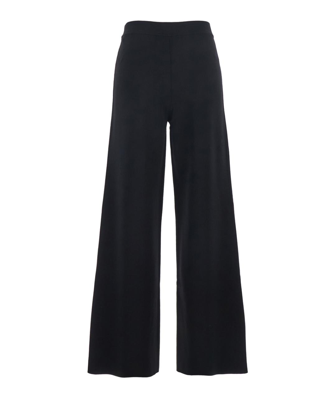 P.A.R.O.S.H. Черные вискозные прямые брюки, фото 2