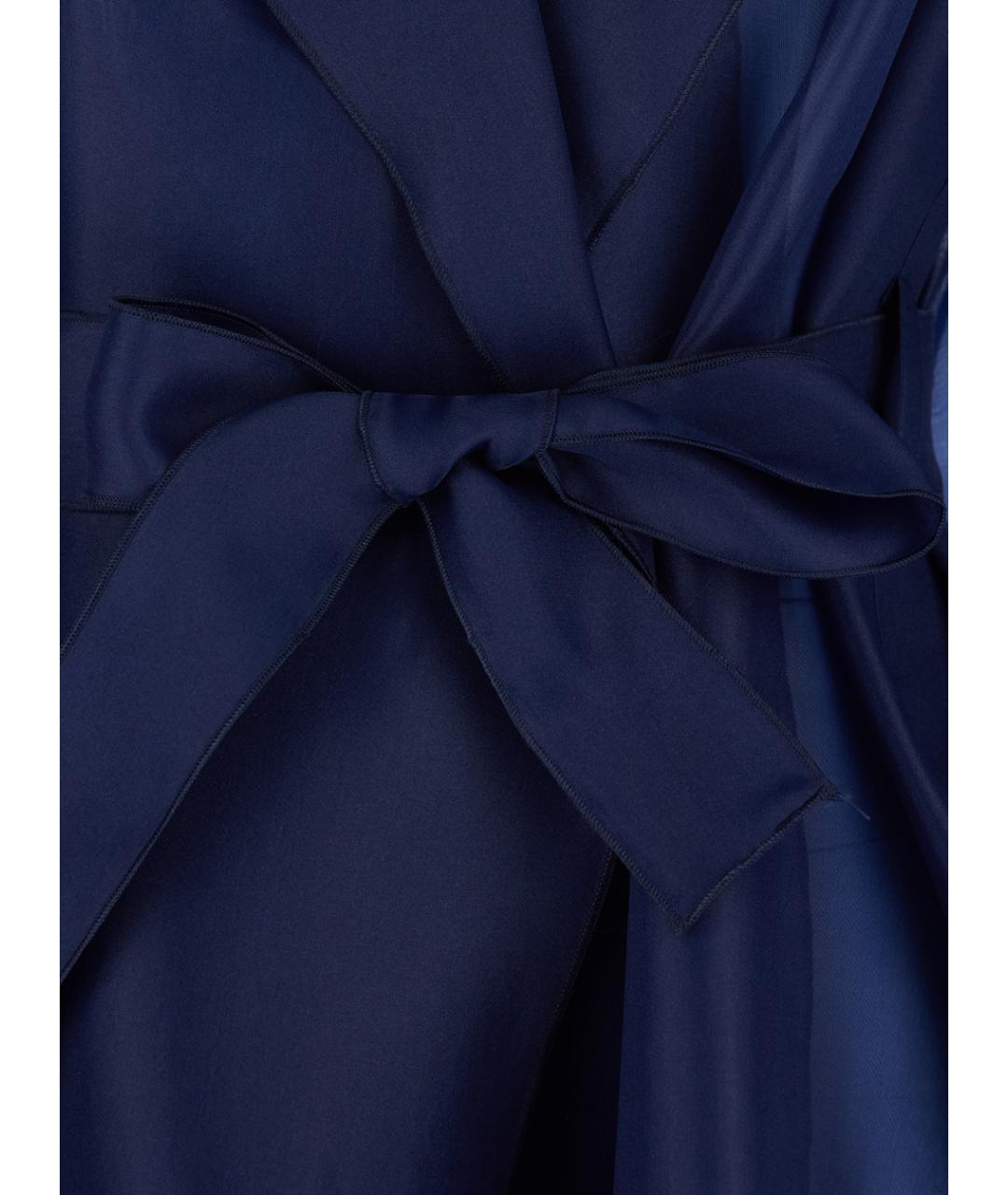 PLAIN Синий полиэстеровый тренч/плащ, фото 3