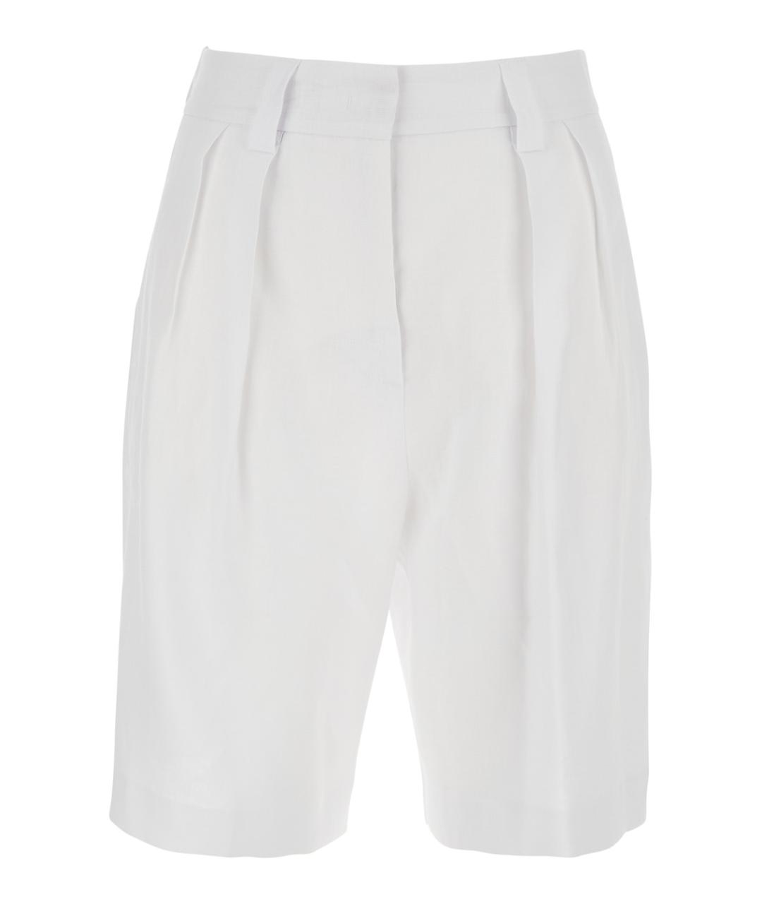 PLAIN Белые льняные шорты, фото 1