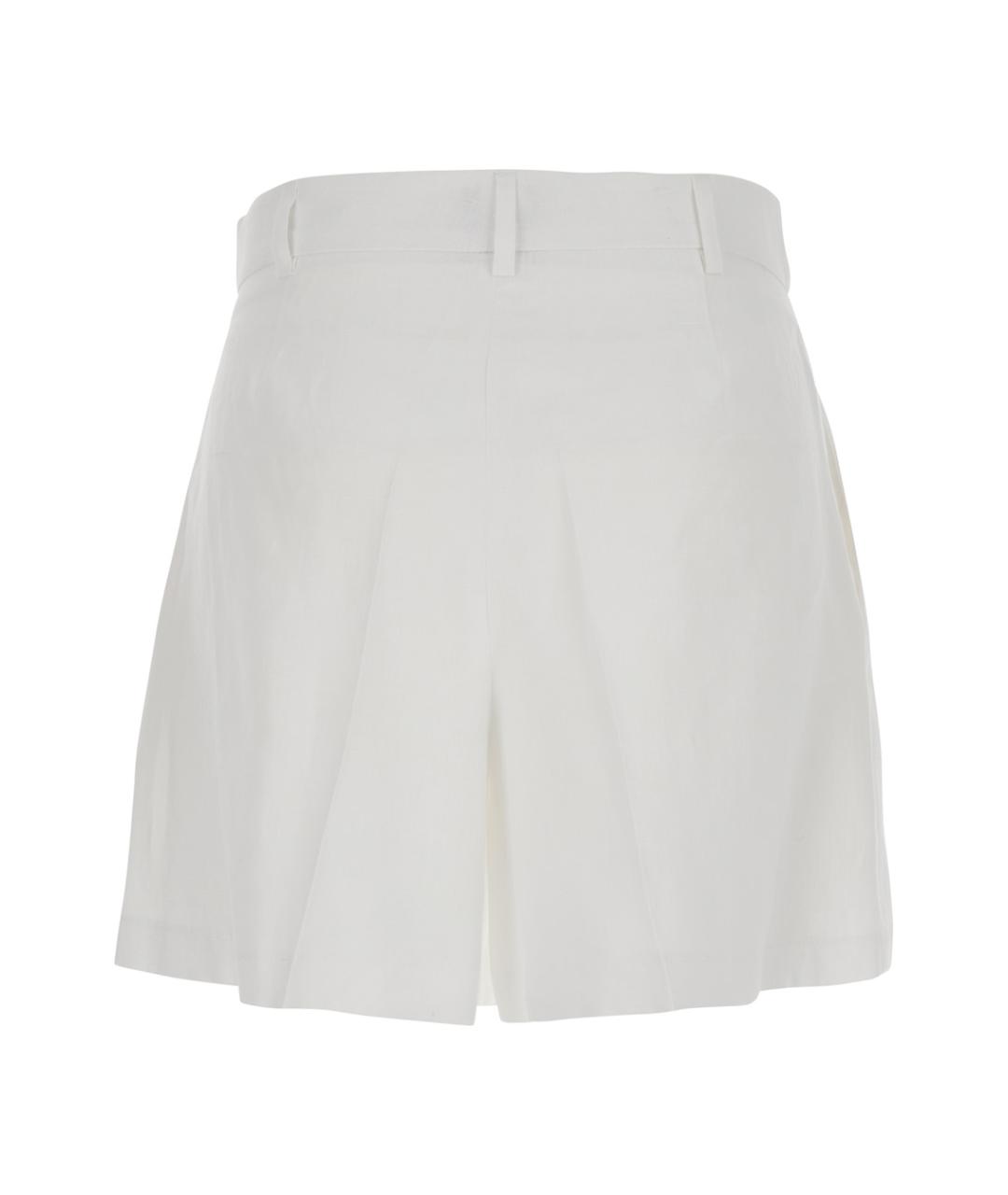 PLAIN Белые льняные шорты, фото 2