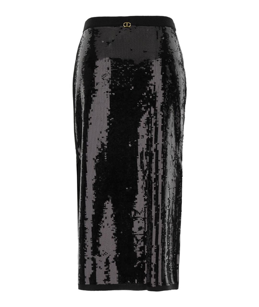 TWIN-SET Черная юбка миди, фото 2