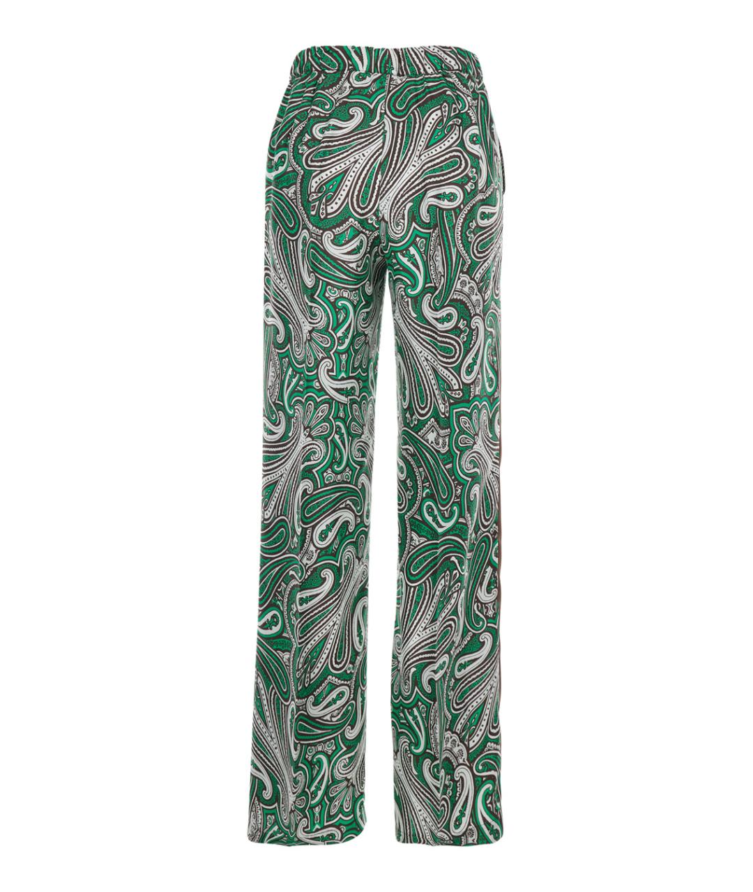P.A.R.O.S.H. Зеленые шелковые прямые брюки, фото 2