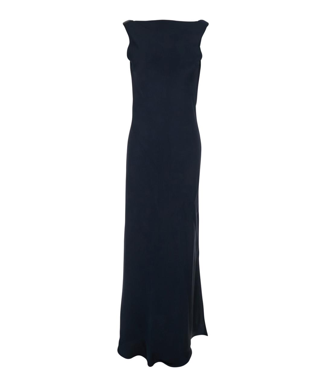 ANTONELLI Синее ацетатное коктейльное платье, фото 1