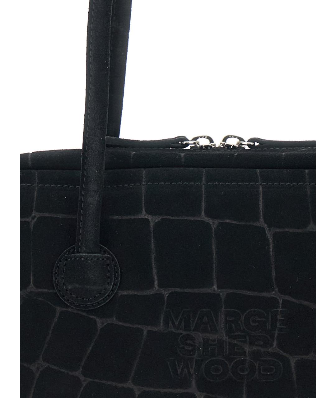 MARGESHERWOOD Черная замшевая сумка через плечо, фото 3