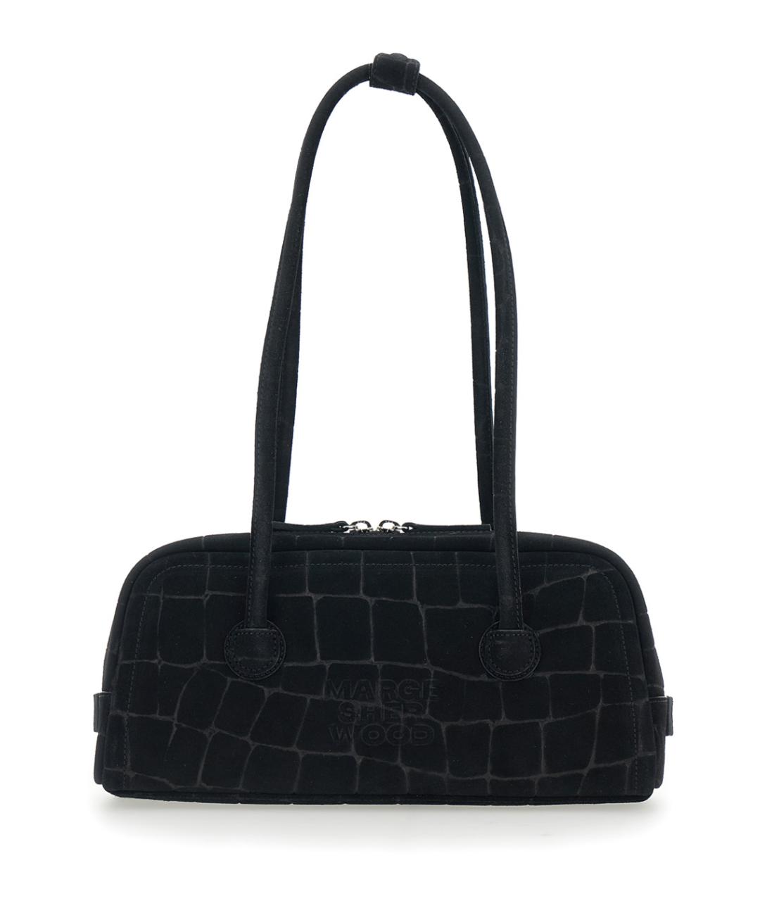 MARGESHERWOOD Черная замшевая сумка через плечо, фото 1