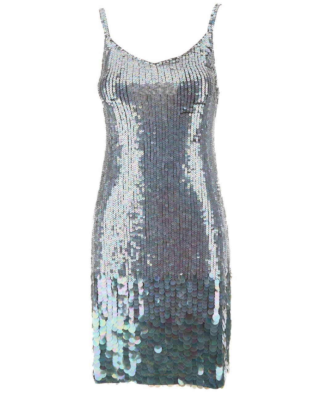 P.A.R.O.S.H. Серое полиамидовое вечернее платье, фото 1