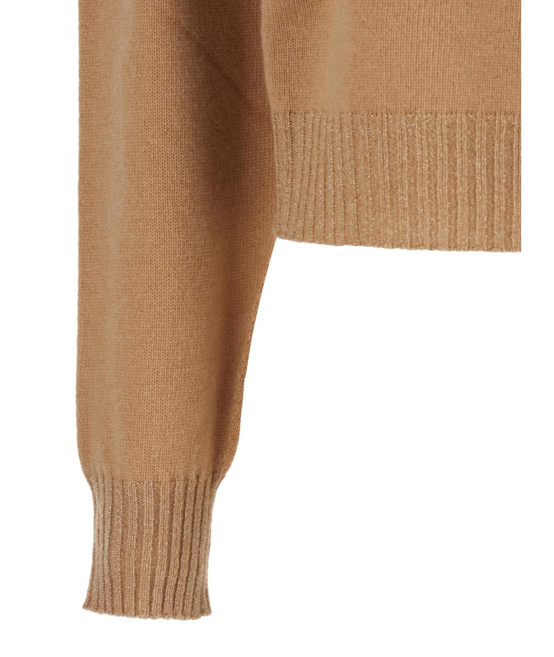 TWIN-SET Бежевый шерстяной джемпер / свитер, фото 3