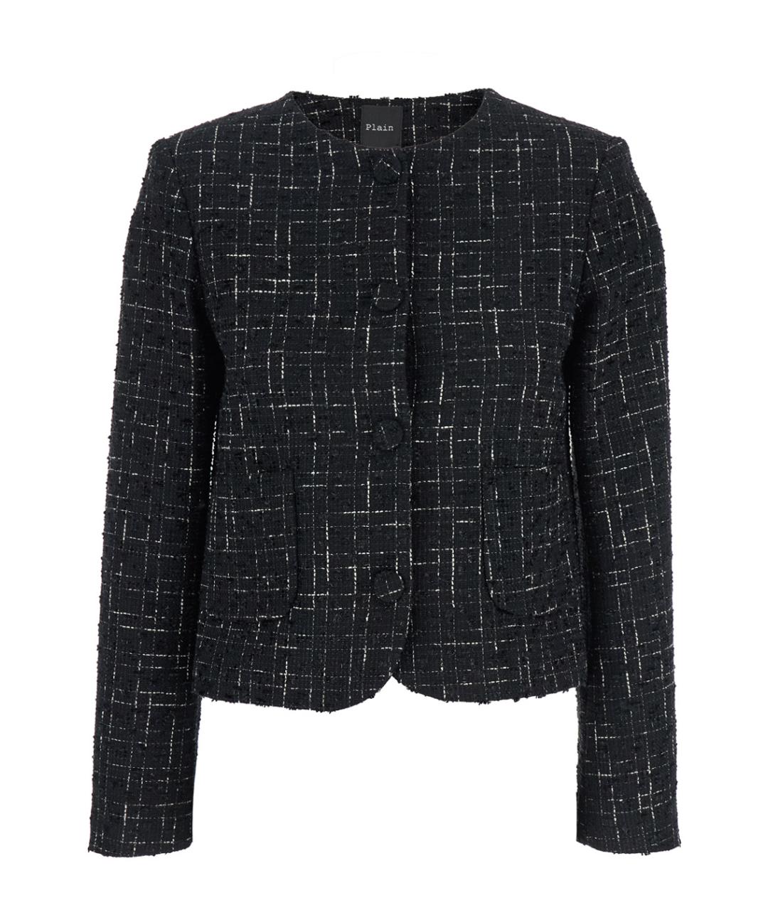 PLAIN Черный полиэстеровый жакет/пиджак, фото 1