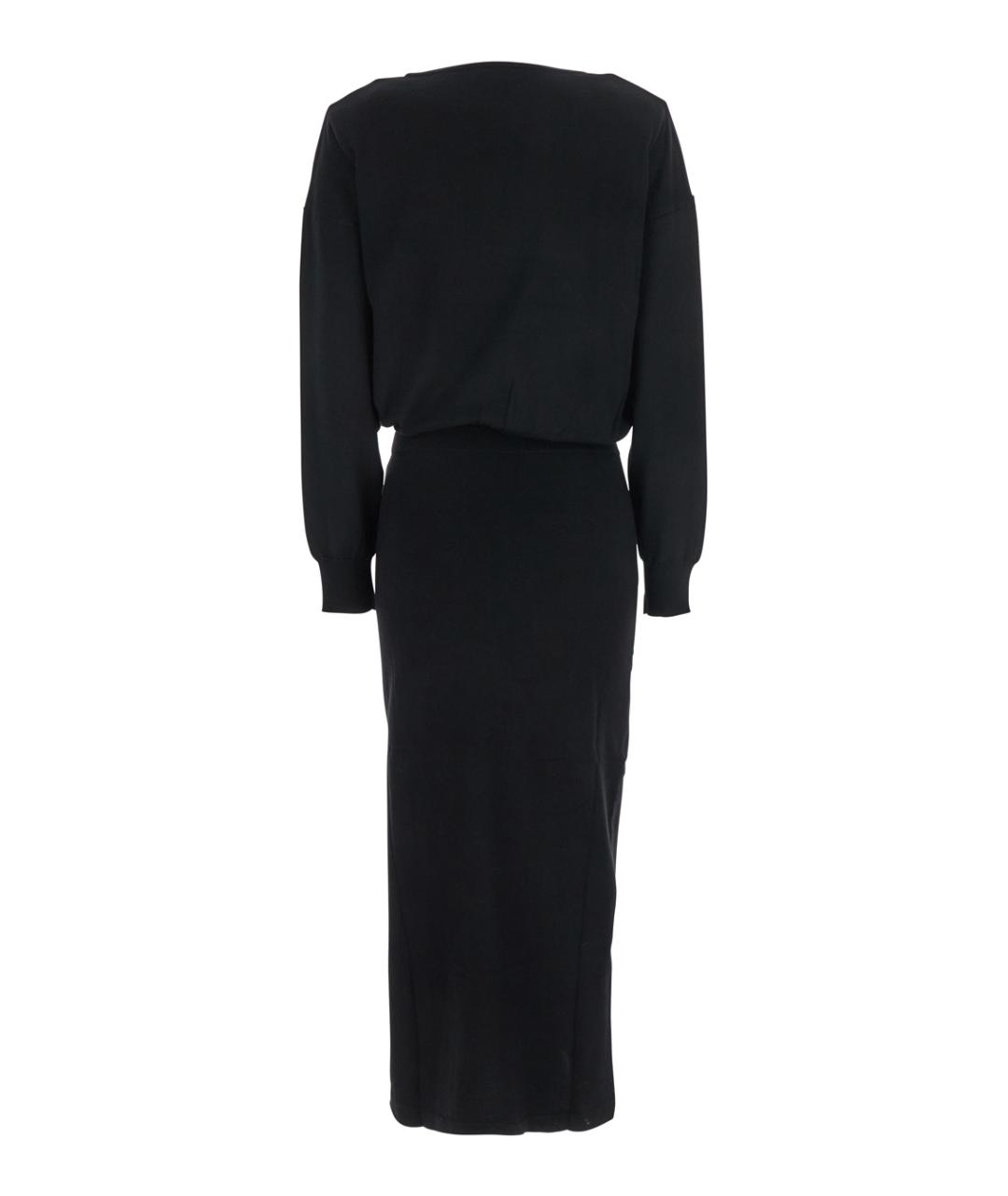 P.A.R.O.S.H. Черное шерстяное повседневное платье, фото 2