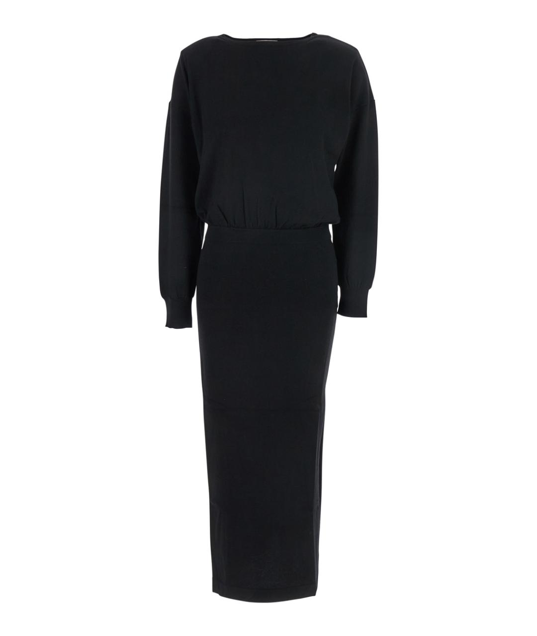 P.A.R.O.S.H. Черное шерстяное повседневное платье, фото 1