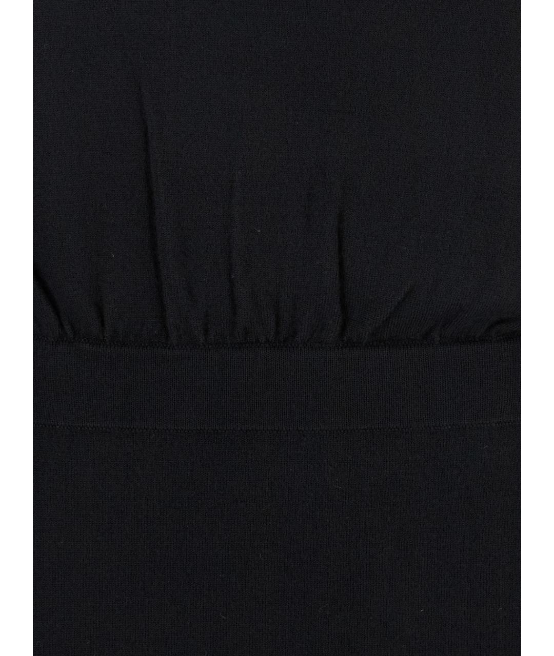 P.A.R.O.S.H. Черное шерстяное повседневное платье, фото 3