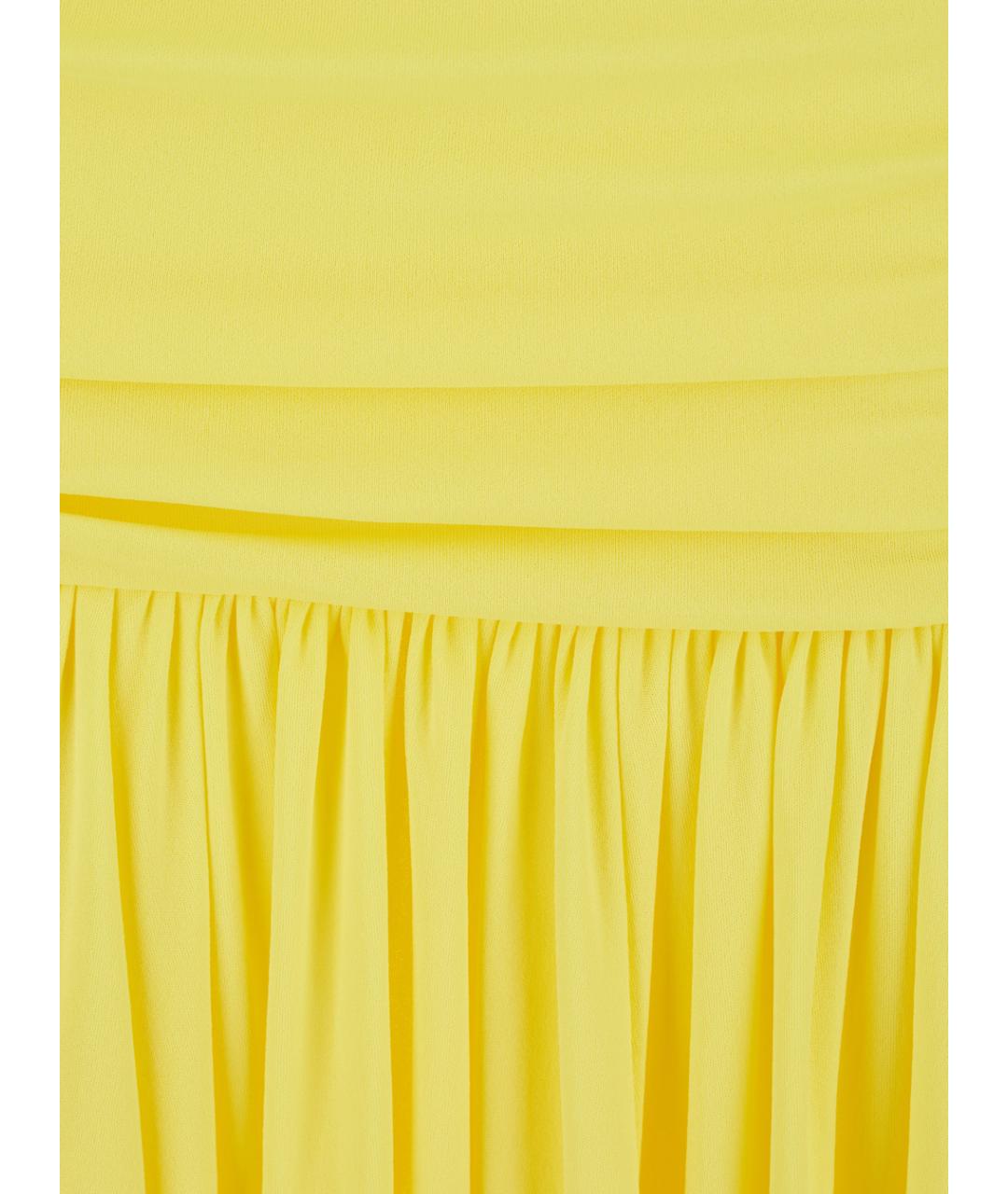 JACQUEMUS Желтое вискозное коктейльное платье, фото 3
