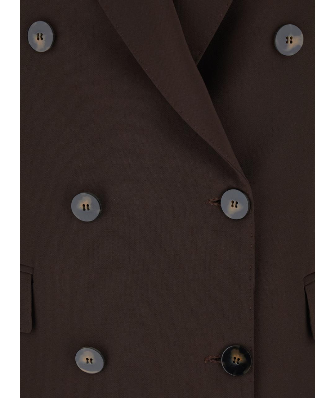 PLAIN Коричневый шерстяной жакет/пиджак, фото 5