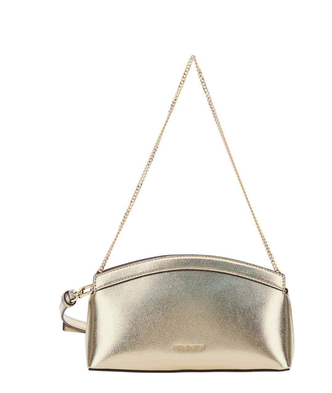 MICHAEL MICHAEL KORS Золотая кожаная сумка через плечо, фото 1