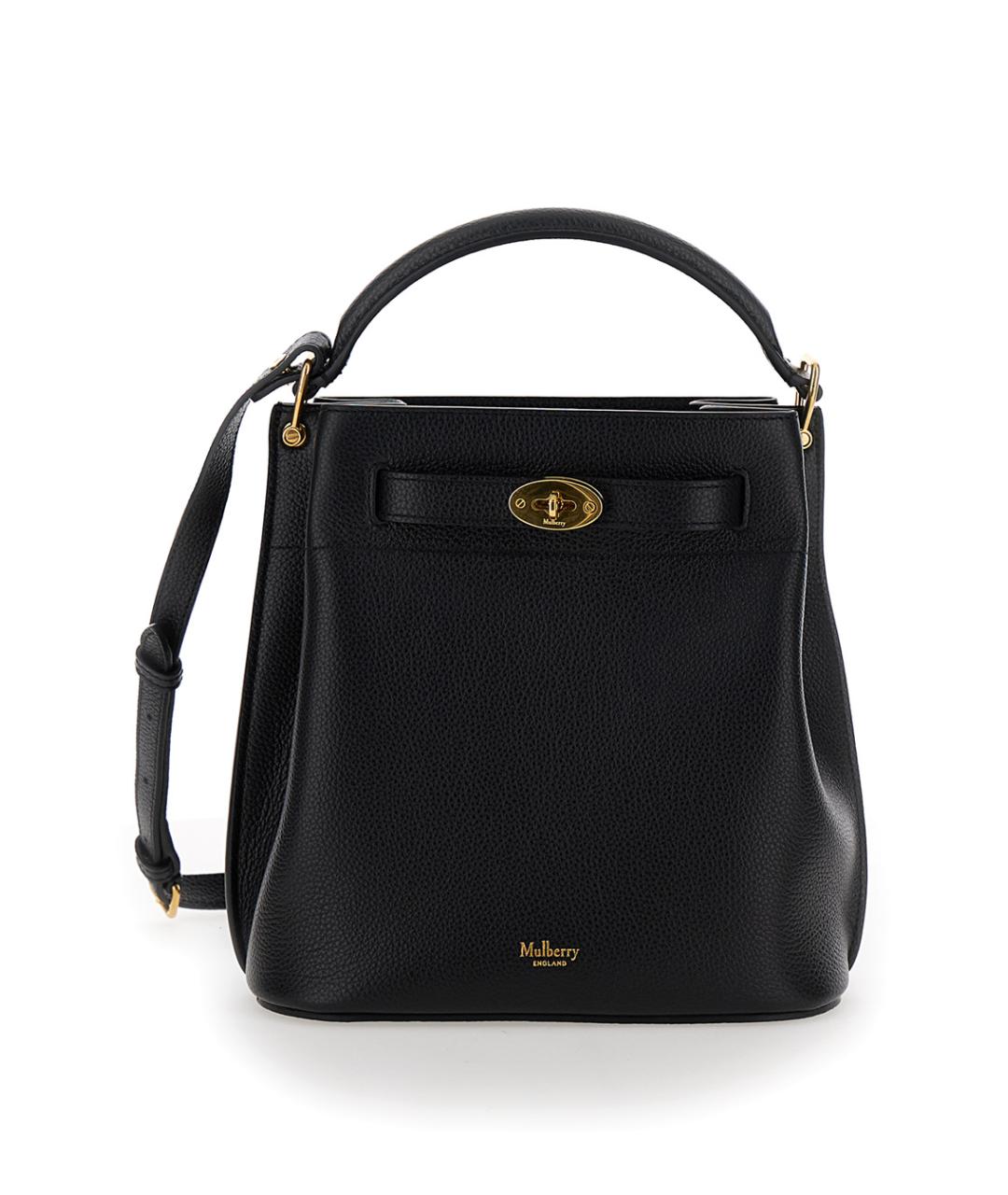 MULBERRY Черная кожаная сумка тоут, фото 1