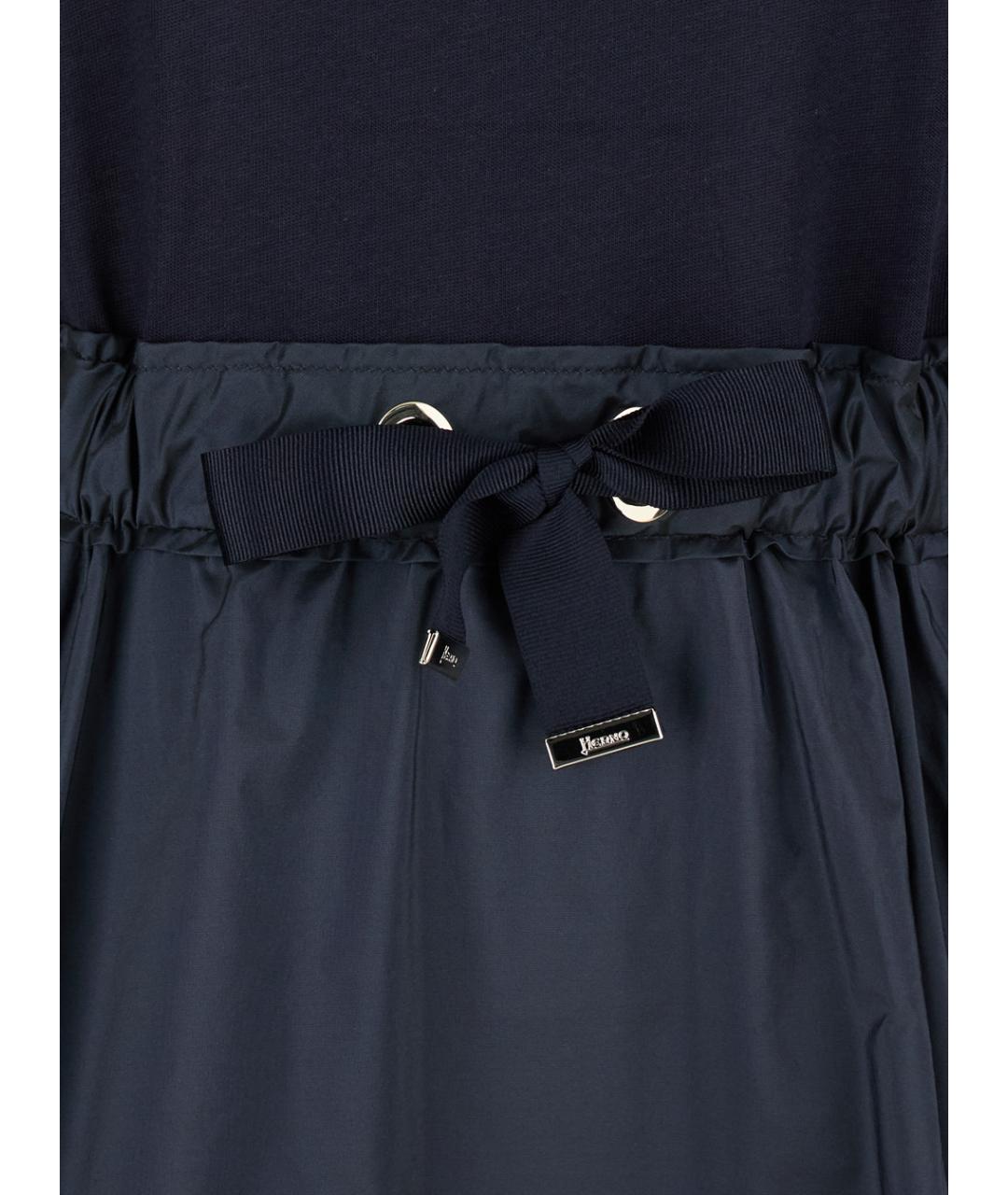 HERNO Синее полиэстеровое повседневное платье, фото 3