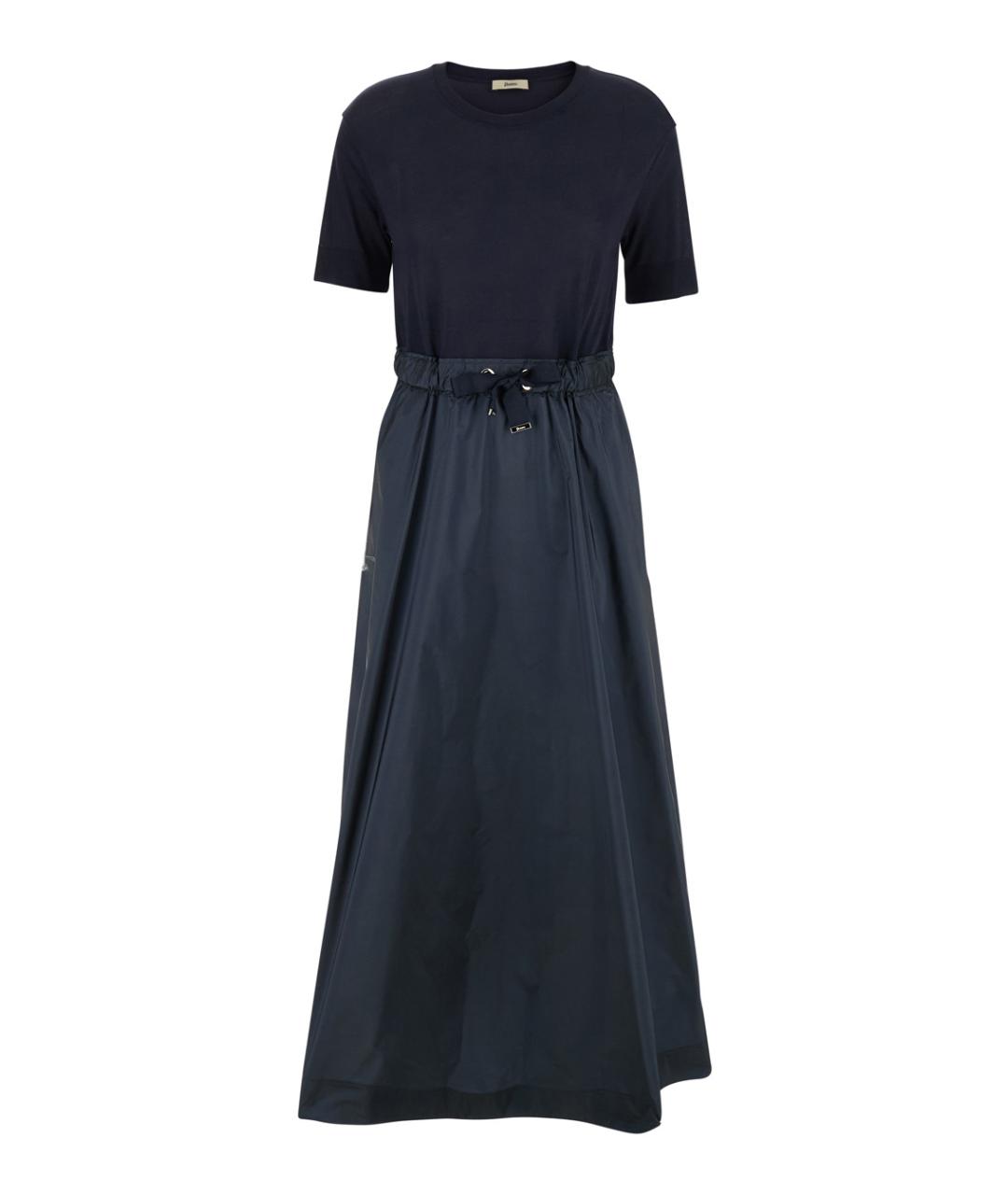 HERNO Синее полиэстеровое повседневное платье, фото 1