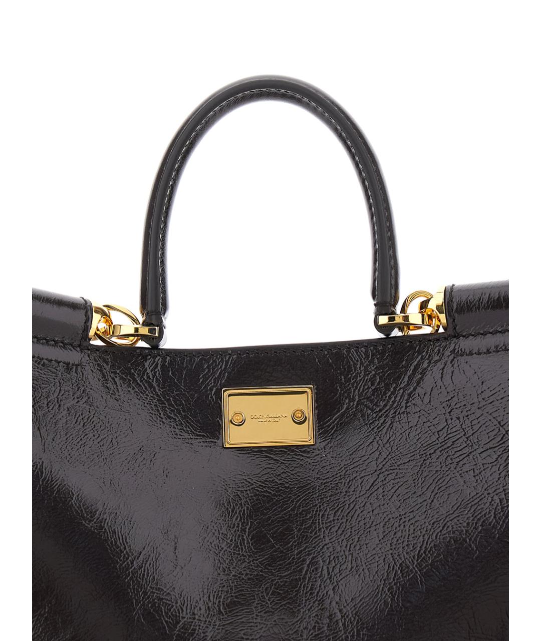 DOLCE&GABBANA Коричневая кожаная сумка тоут, фото 3