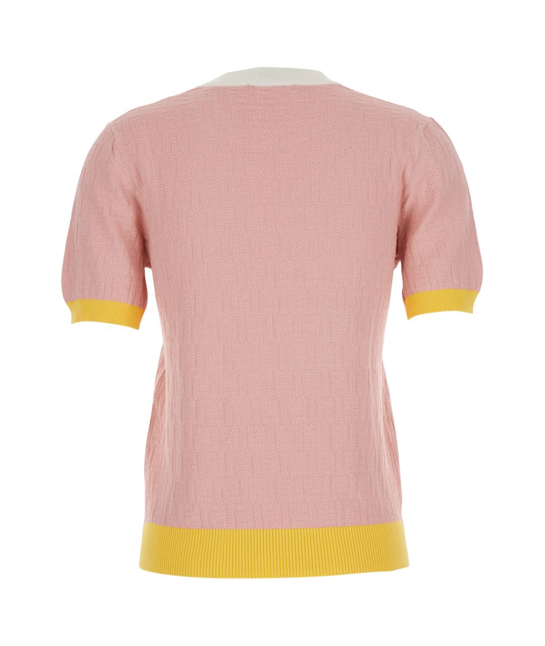 FENDI Розовый хлопковый джемпер / свитер, фото 2