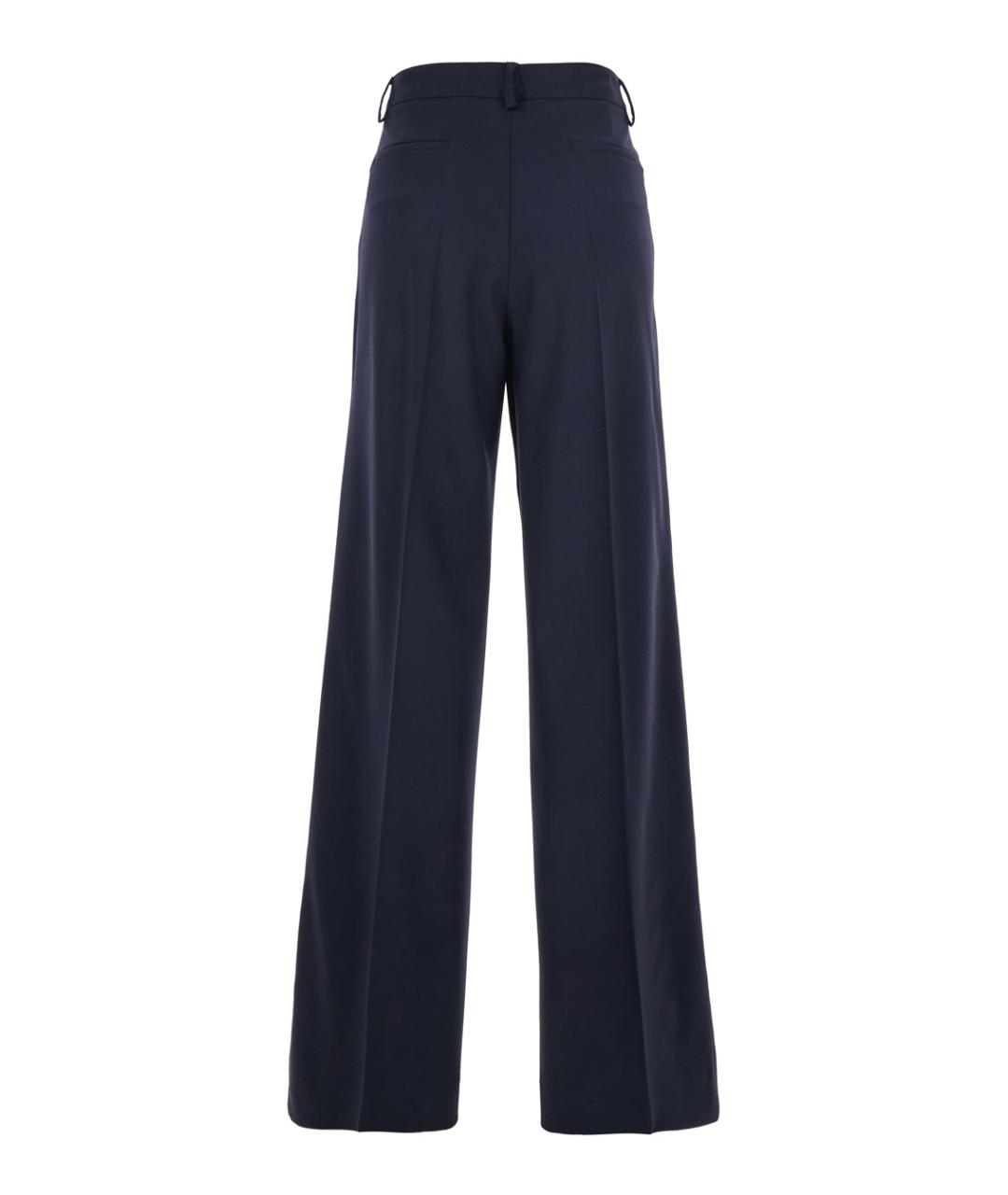 P.A.R.O.S.H. Синие хлопковые прямые брюки, фото 2