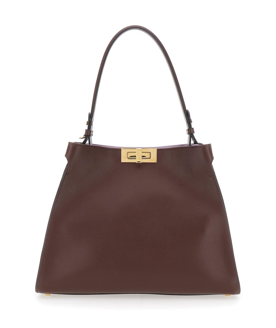 FENDI Коричневая кожаная сумка тоут, фото 1