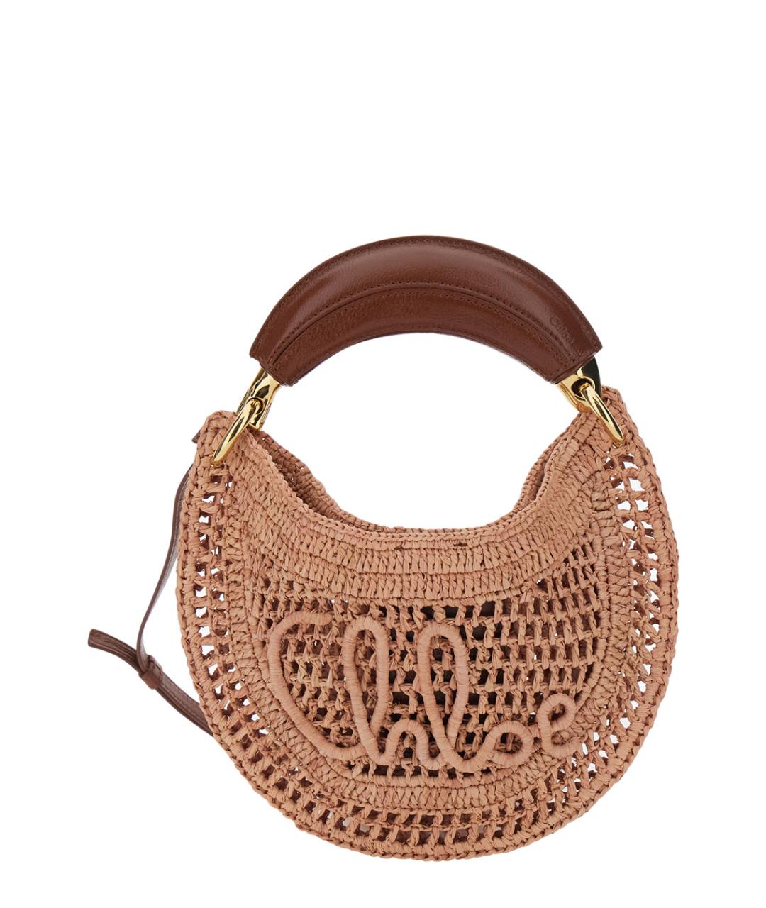 CHLOE Бежевая пелетеная сумка через плечо, фото 1