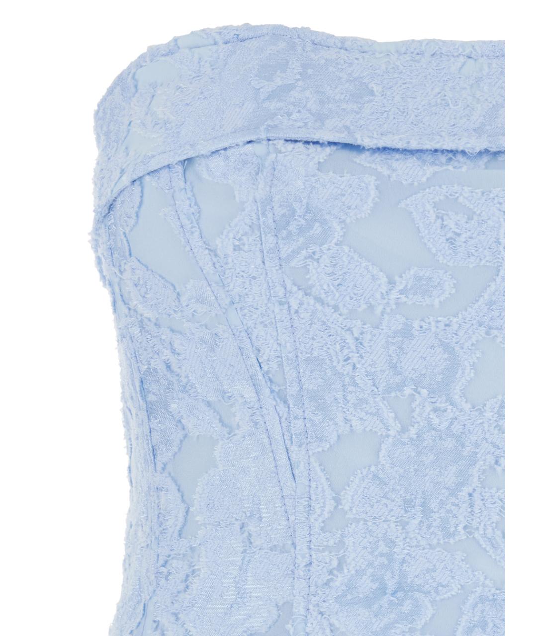 SIMKHAI Голубое полиамидовое вечернее платье, фото 3