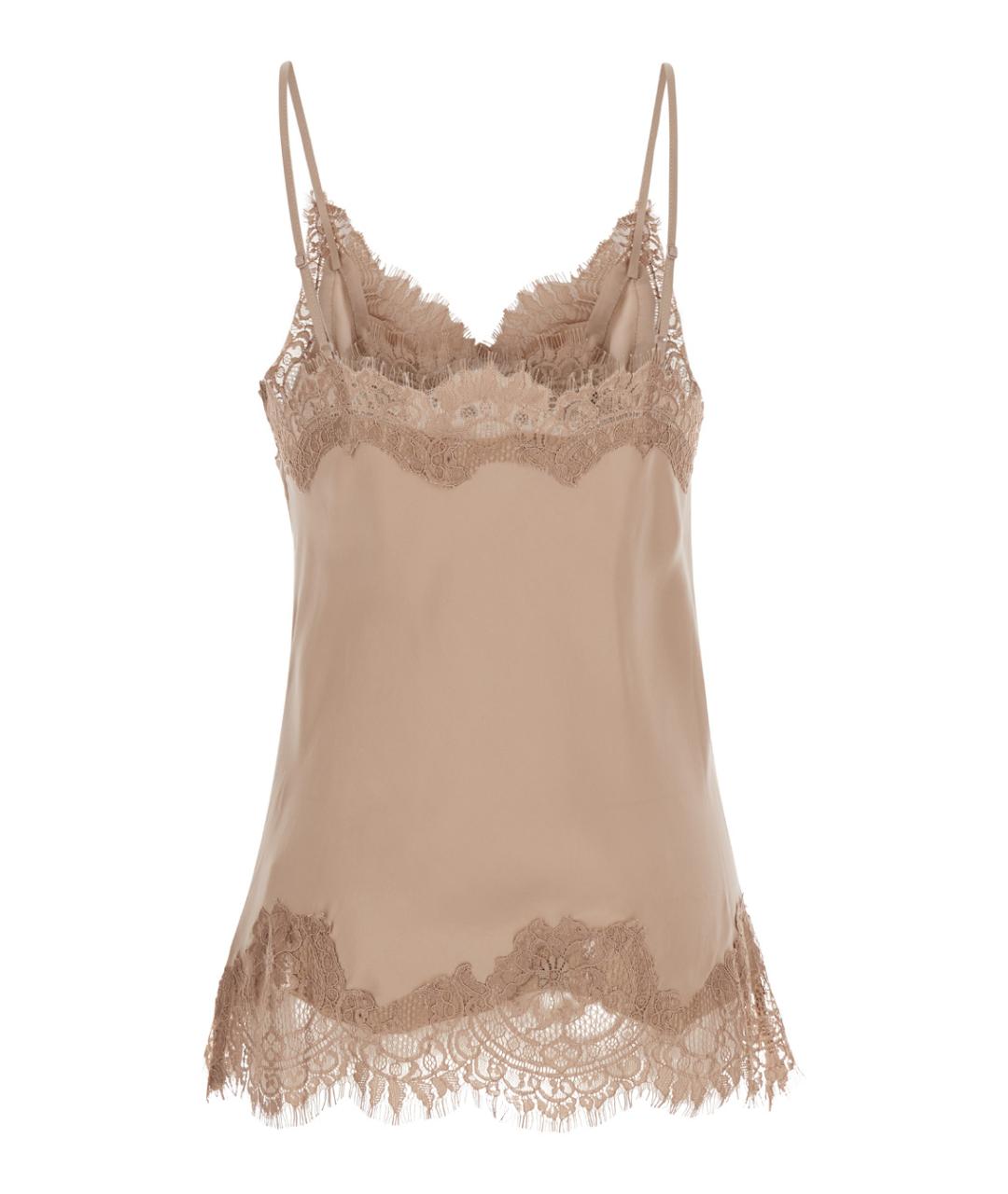 GOLD HAWK Бежевая шелковая майка, фото 2