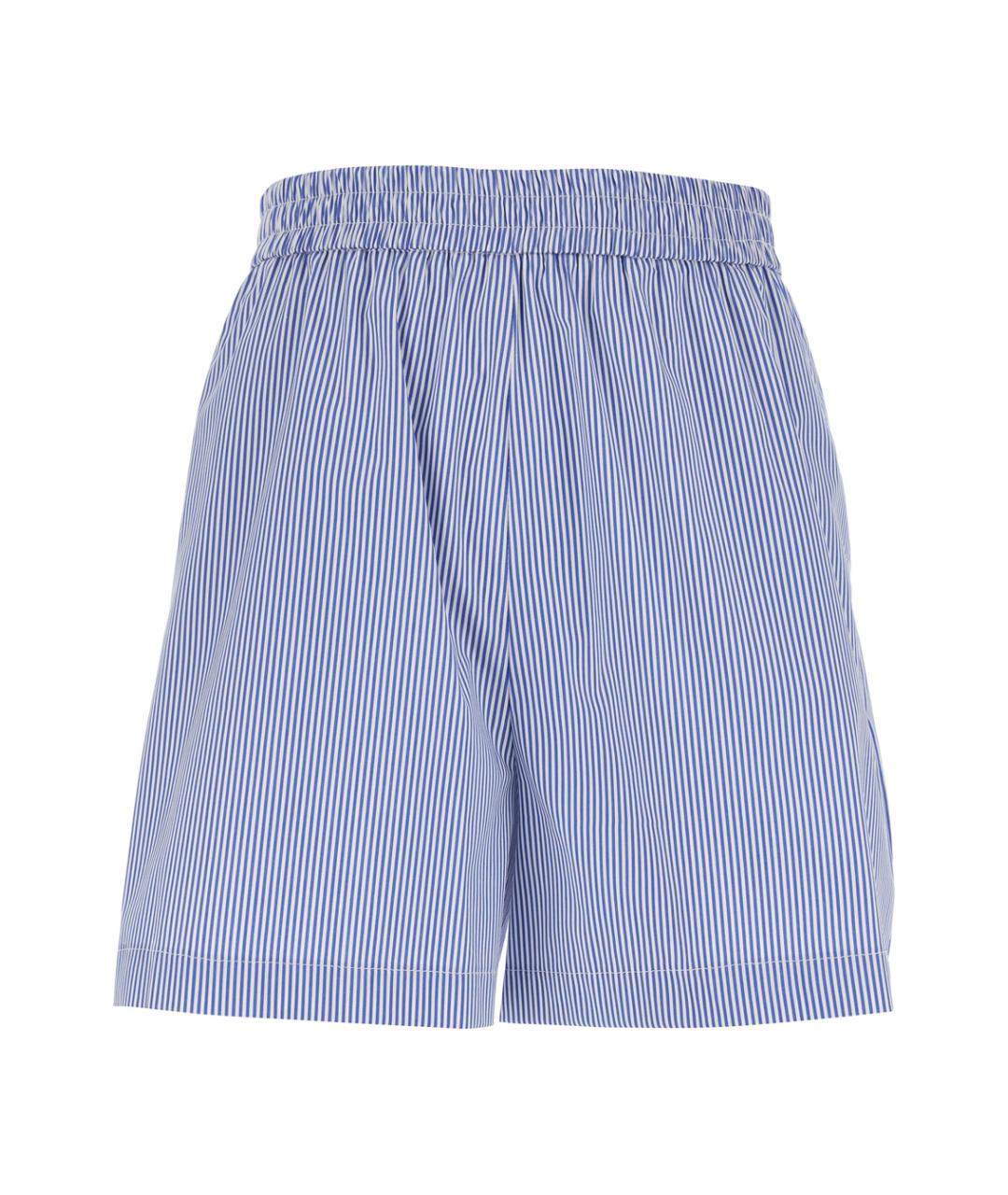 PLAIN Голубые хлопковые шорты, фото 1