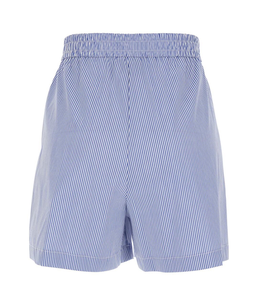 PLAIN Голубые хлопковые шорты, фото 2