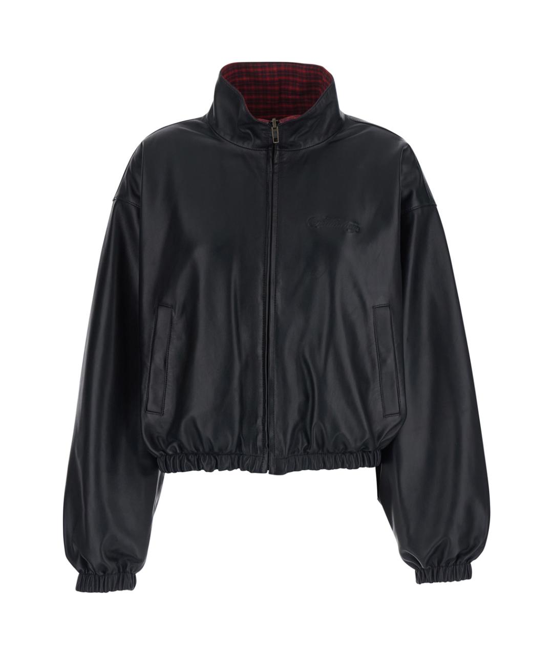 BALENCIAGA Черная кожаная куртка, фото 1