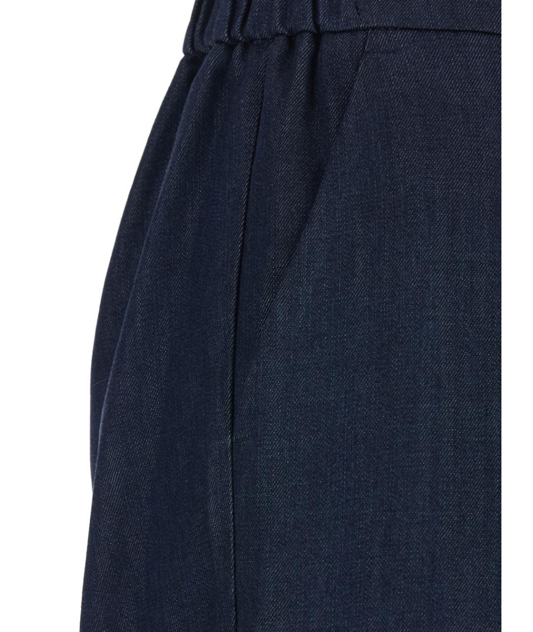 PLAIN Синие прямые брюки, фото 3