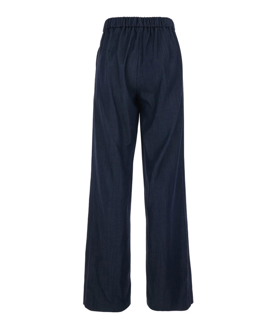 PLAIN Синие прямые брюки, фото 2