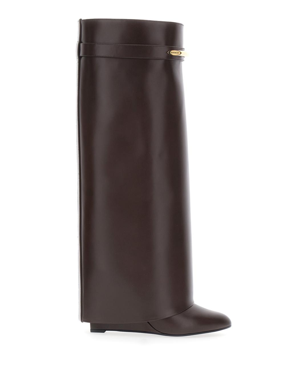 GIVENCHY Коричневые кожаные сапоги, фото 1