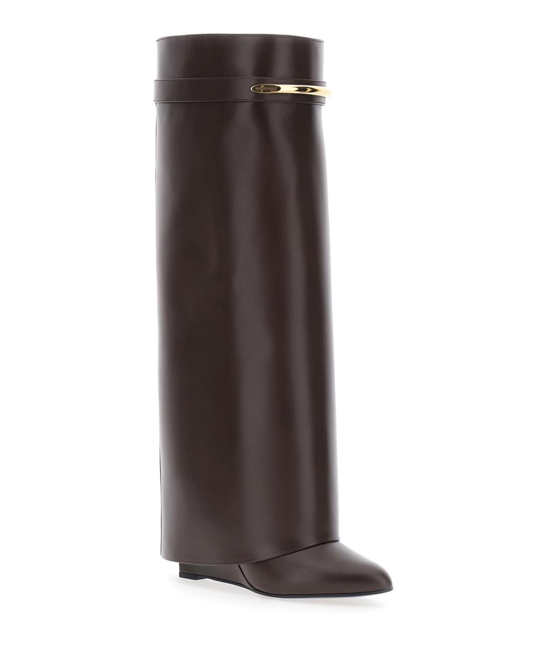 GIVENCHY Коричневые кожаные сапоги, фото 2