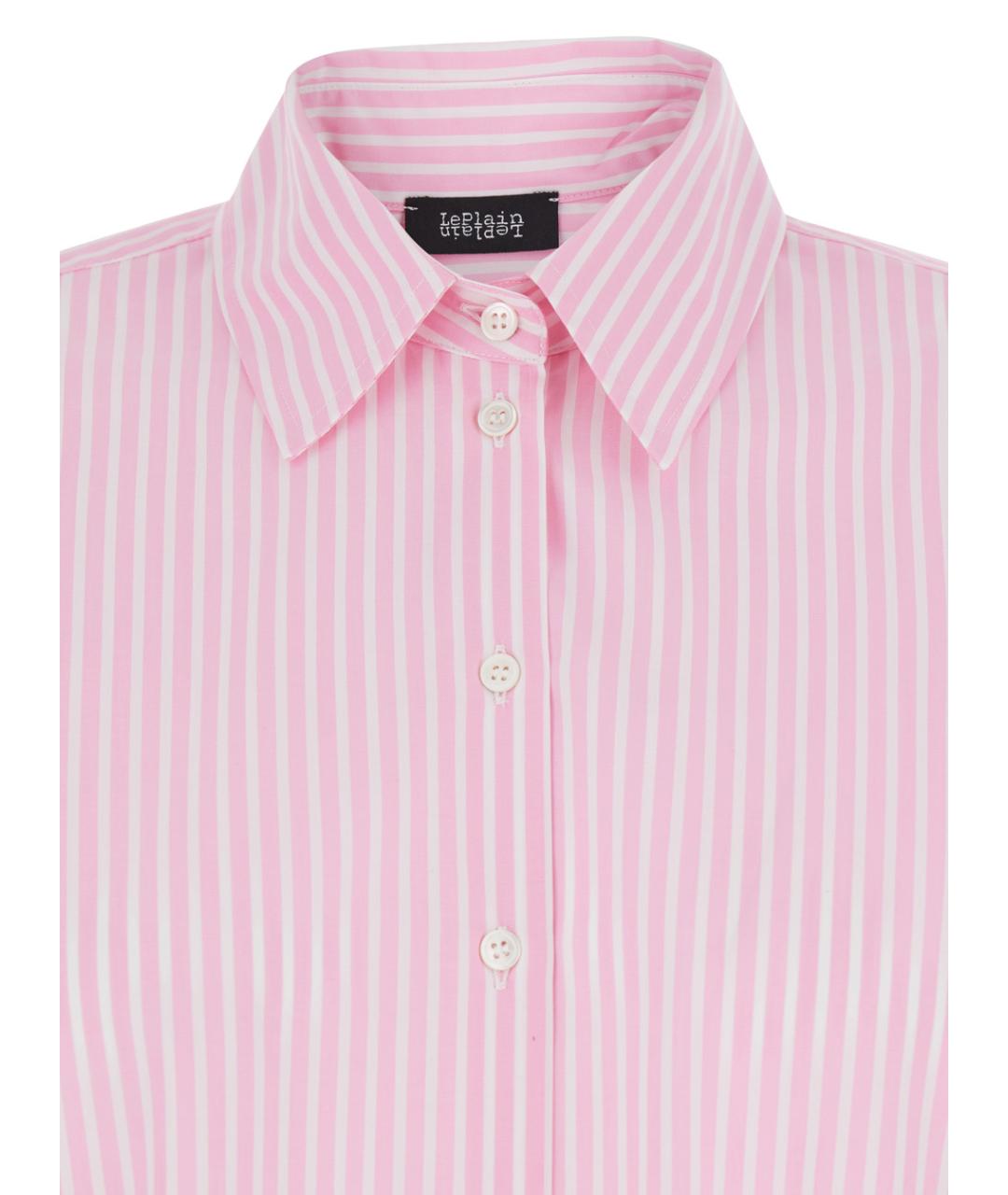 PLAIN Розовая хлопковая рубашка, фото 3