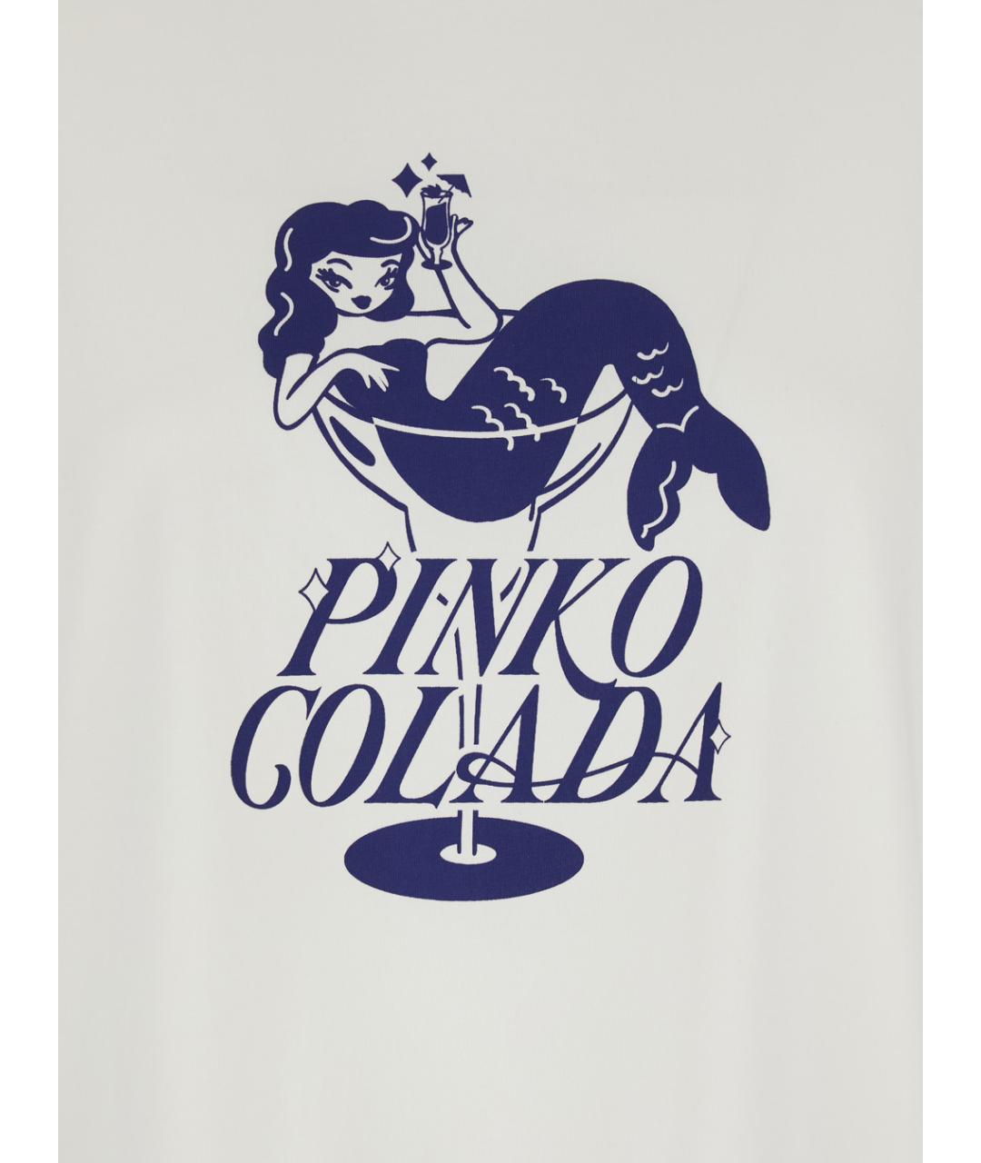 PINKO Белая хлопковая футболка, фото 3