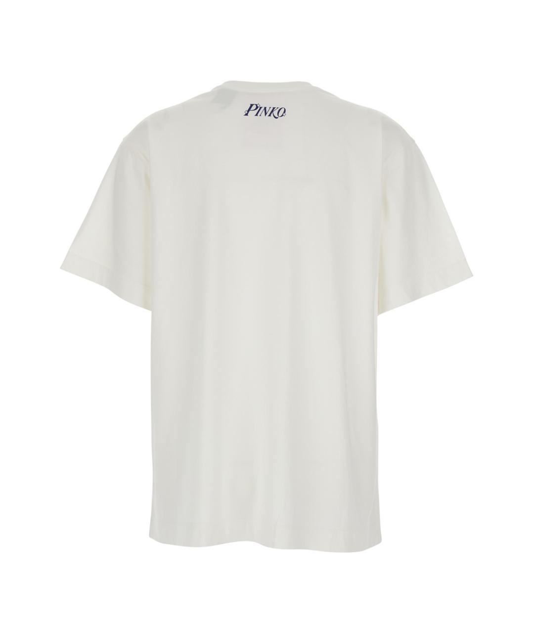 PINKO Белая хлопковая футболка, фото 2