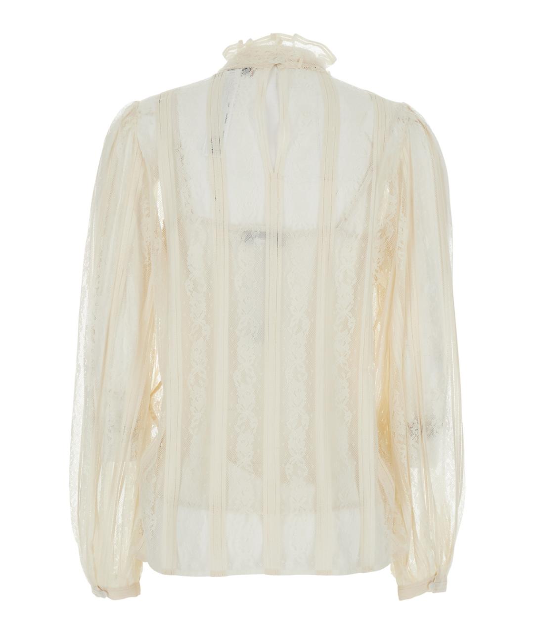 TWIN-SET Белая полиамидовая рубашка, фото 2