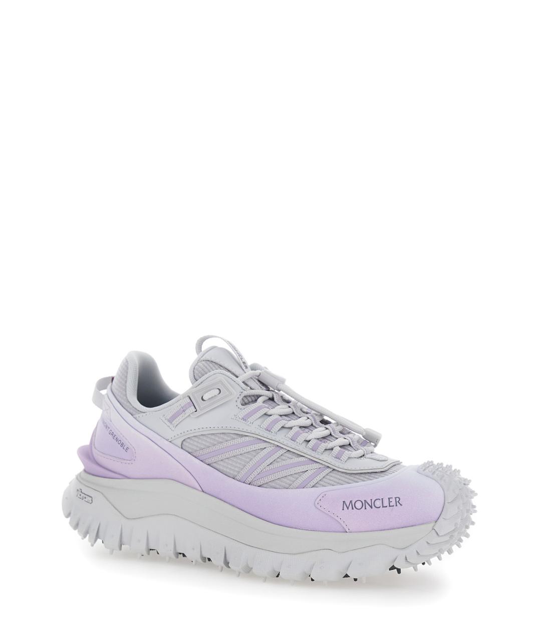 MONCLER Фиолетовые текстильные кроссовки, фото 2