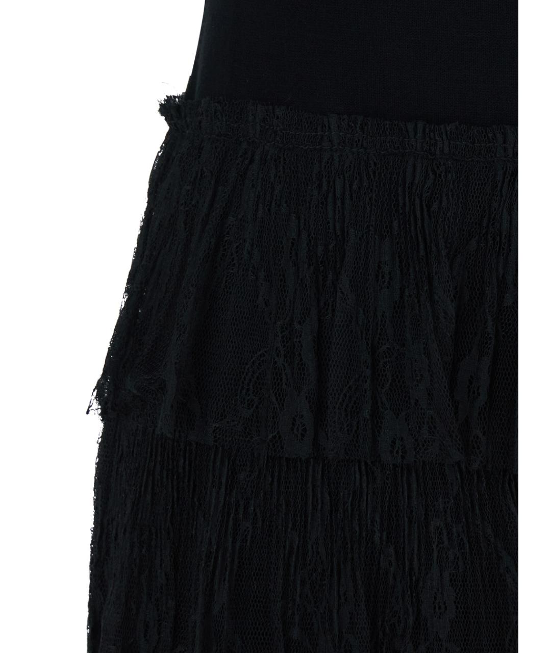 TWIN-SET Черное вискозное повседневное платье, фото 3