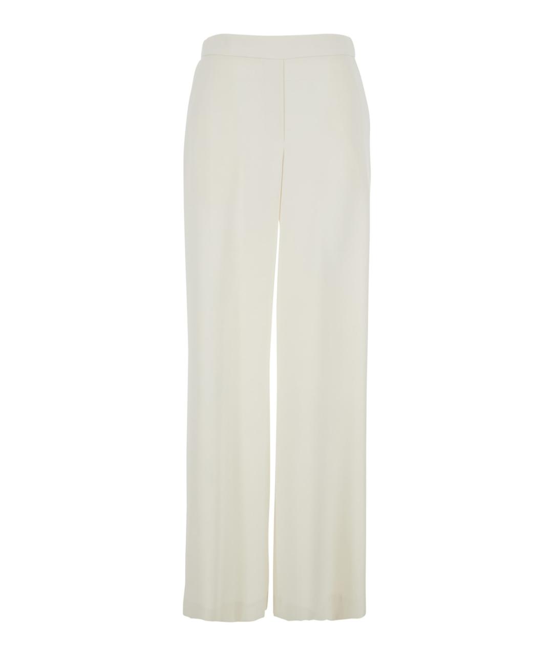 P.A.R.O.S.H. Белые полиэстеровые прямые брюки, фото 1
