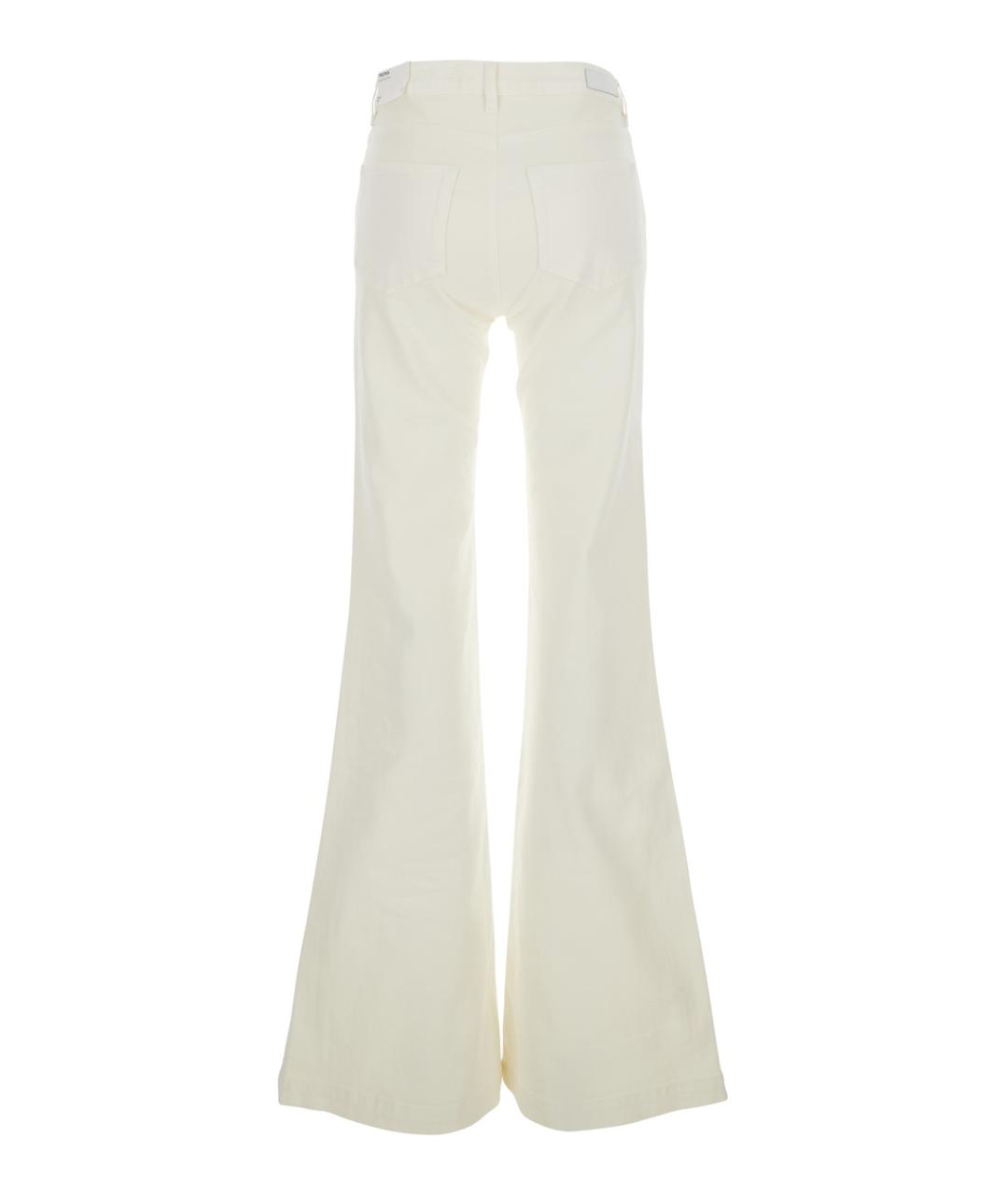 AG JEANS Бежевые хлопковые джинсы клеш, фото 2