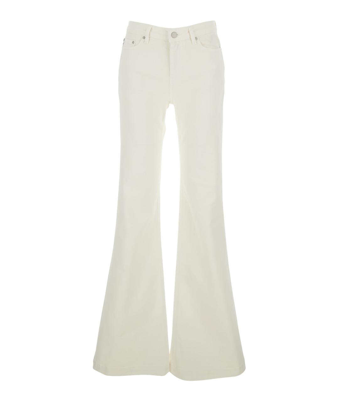 AG JEANS Бежевые хлопковые джинсы клеш, фото 1