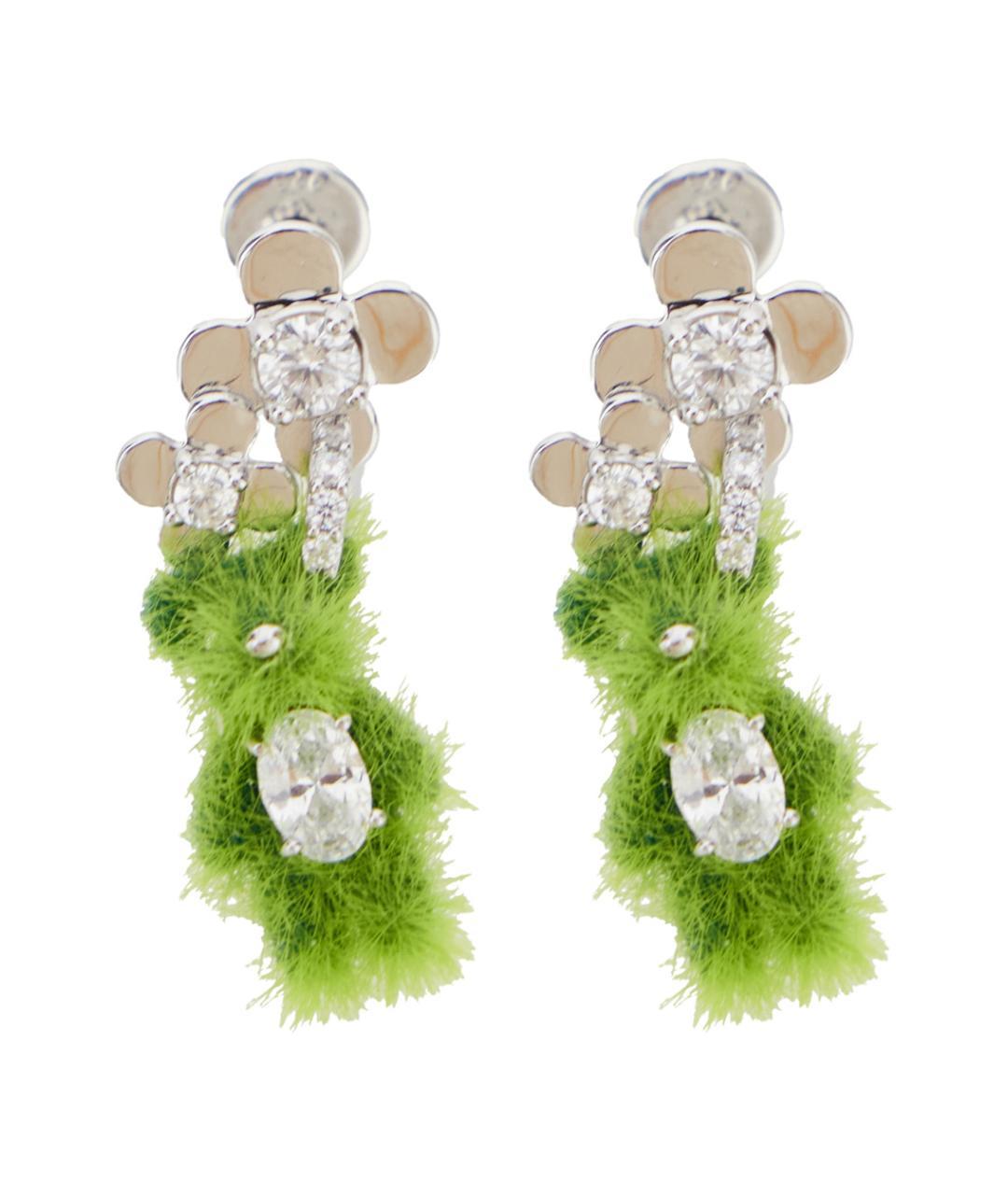 YVMIN Зеленые серебряные серьги, фото 3