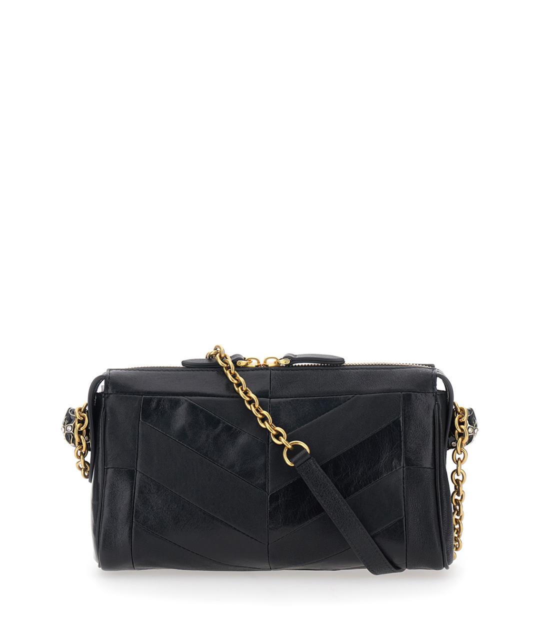 VALENTINO Черная кожаная сумка через плечо, фото 2