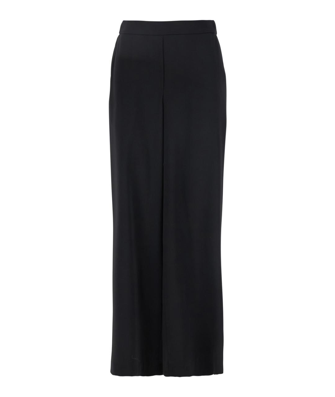 P.A.R.O.S.H. Черные полиэстеровые прямые брюки, фото 1