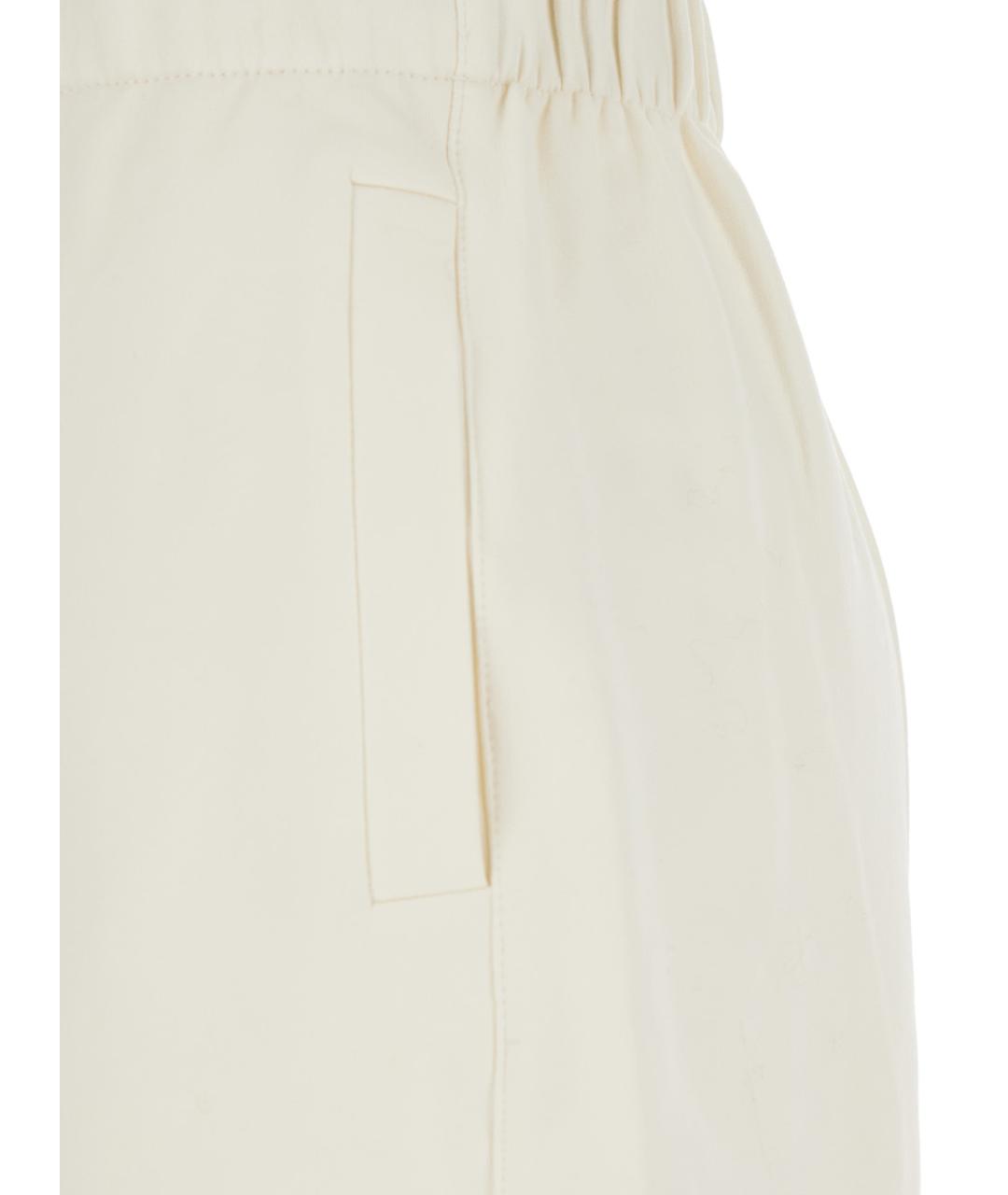 MAXMARA PURE Белые шелковые прямые брюки, фото 3