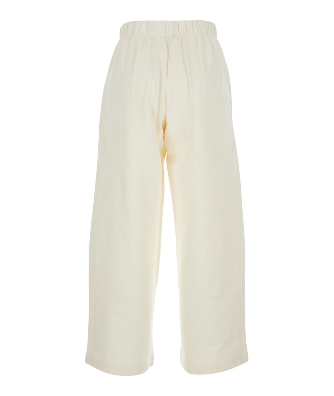 MAXMARA PURE Белые шелковые прямые брюки, фото 2